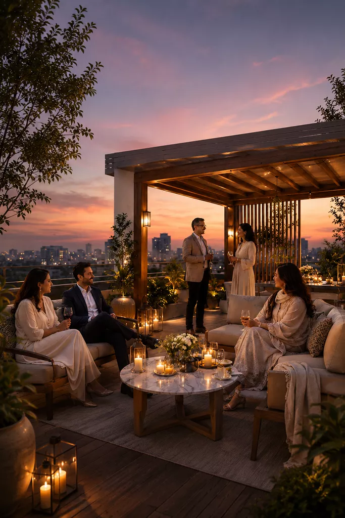 VLPL Floors sky terrace evening Gurgaon